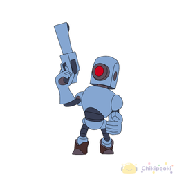 Раскраска «Робот стрелок из Бравл Старс»