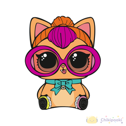 Раскраска «Питомец ЛОЛ Neon Kitty»