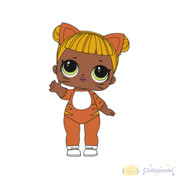 Раскраска «Кукла ЛОЛ Baby Cat»