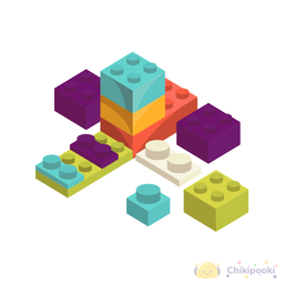 Раскраска «Набор кубиков Лего»