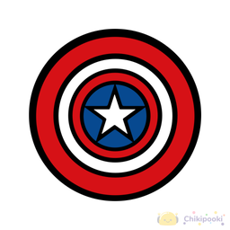 Раскраска «Щит Капитана Америки»
