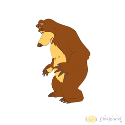 Раскраска «Мишка из мультфильма Маша и Медведь»