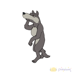 Раскраска «Задумчивый волк»