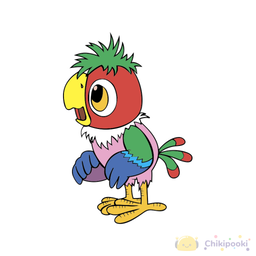 Раскраска «Расстроенный попугай Кеша»