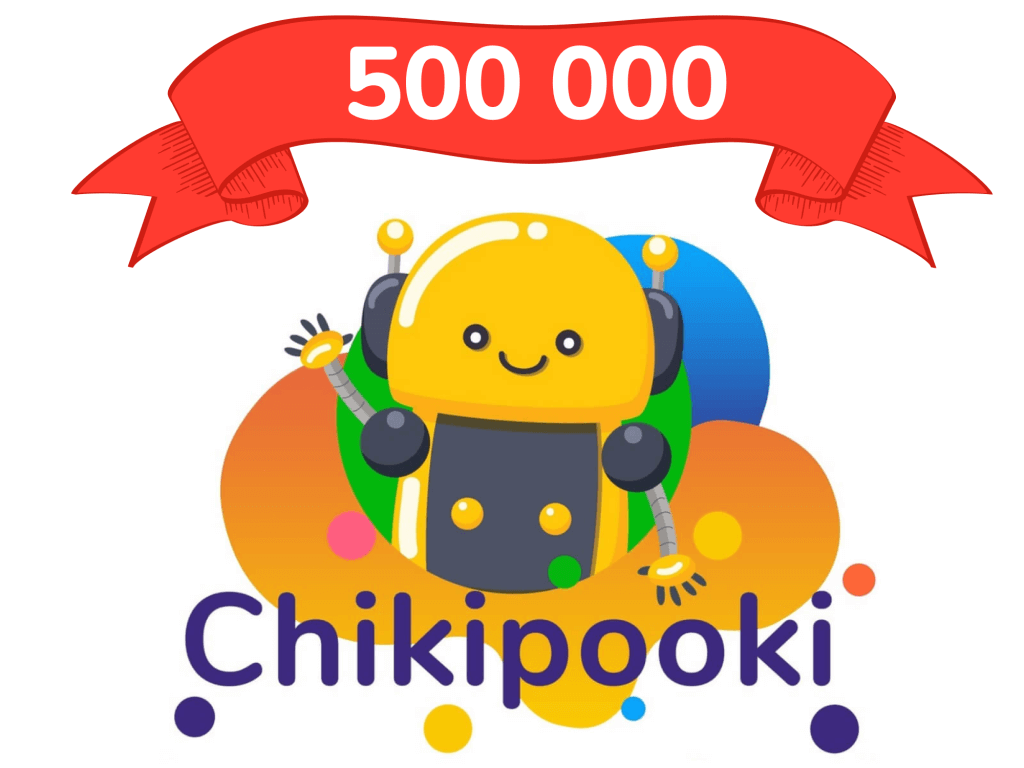 500 000 заданий было скачано с сайта chikipooki.com