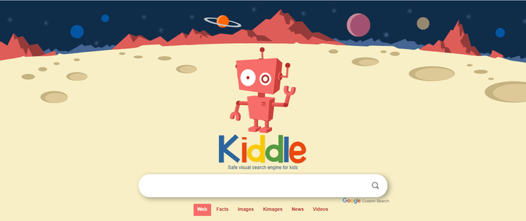 Страница браузера KIDDLE